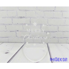 Karácsonyi sokszög plexi 3db/csomag 6,5x7,5cm - Merry Christmas dekorációs kellék