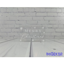  Karácsonyi tégla plexi 5x8cm 3db/csomag - Merry Christmas dekorációs kellék