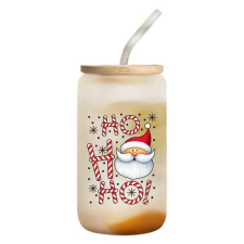  Karácsonyi üvegpohár Mikulás mintával 470ml XA6055054 bögrék, csészék