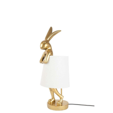 KARE asztali lámpa RABBIT 50 cm arany / fehér világítás