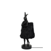  KARE Rabbit Fur Asztali Lámpa 50 cm Fekete Arany Műszőrme
