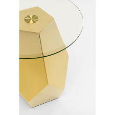  KARE Ricchezza Geometrikus Üveg Dohányzóasztal Arany bútor