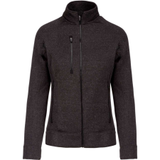 KARIBAN cipzáras Női dzseki KA9107, Dark Grey Melange-3XL női dzseki, kabát