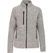 KARIBAN cipzáras Női dzseki KA9107, Light Grey Mélange-M női dzseki, kabát