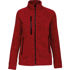 KARIBAN cipzáras Női dzseki KA9107, Red Melange-3XL női dzseki, kabát