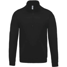 KARIBAN cipzáros férfi pulóver KA478, Black-3XL