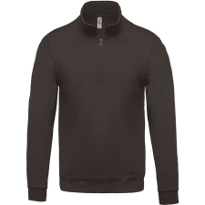 KARIBAN Férfi 1/4 cipzáros galléros pulóver, Kariban KA478, Dark Grey-2XL férfi pulóver, kardigán