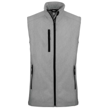 KARIBAN Férfi 3 rétegű softshell mellény, Kariban KA403, Marl Grey-3XL férfi mellény