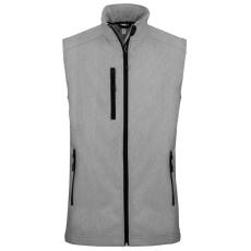 KARIBAN Férfi 3 rétegű softshell mellény, Kariban KA403, Marl Grey-XL