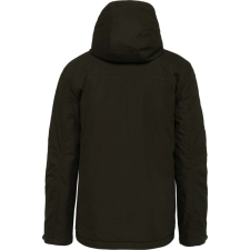 KARIBAN Férfi bársonyos, puha, kapucnis kabát, Kariban KA627, Deep Khaki-XL férfi kabát, dzseki
