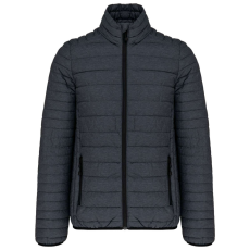 KARIBAN Férfi bélelt meleg és ultrakönnyű kabát , Kariban KA6120, Marl Dark Grey-2XL
