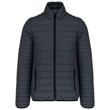 KARIBAN Férfi bélelt meleg és ultrakönnyű kabát , Kariban KA6120, Marl Dark Grey-S férfi kabát, dzseki