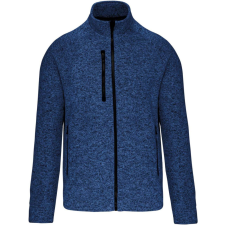 KARIBAN férfi cipzáras dzseki KA9106, Light Royal Blue Mélange-L férfi kabát, dzseki
