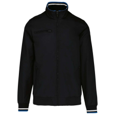 KARIBAN férfi dzseki, hálós béléssel KA609, Black/White/Blue-S férfi kabát, dzseki