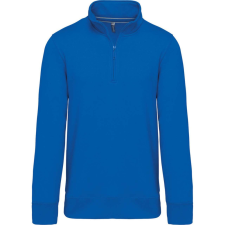 KARIBAN Férfi galléros 1/4 cipzáros pulóver, Kariban KA487, Light Royal Blue-2XL férfi pulóver, kardigán