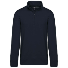 KARIBAN Férfi galléros 1/4 cipzáros pulóver, Kariban KA487, Navy-XS férfi pulóver, kardigán