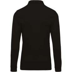 KARIBAN Férfi galléros hosszú ujjú piké póló, Kariban KA256, Black-3XL