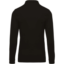 KARIBAN Férfi galléros hosszú ujjú piké póló, Kariban KA256, Black-4XL férfi póló