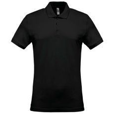 KARIBAN Férfi galléros piké póló, rövid ujjú, Kariban KA254, Black-2XL
