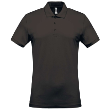 KARIBAN Férfi galléros piké póló, rövid ujjú, Kariban KA254, Dark Grey-XL férfi póló