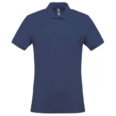 KARIBAN Férfi galléros piké póló, rövid ujjú, Kariban KA254, Deep Blue-S