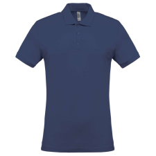 KARIBAN Férfi galléros piké póló, rövid ujjú, Kariban KA254, Deep Blue-XL férfi póló