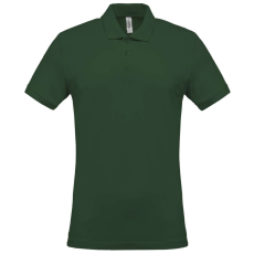 KARIBAN Férfi galléros piké póló, rövid ujjú, Kariban KA254, Forest Green-S