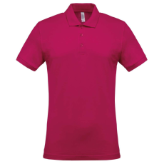 KARIBAN Férfi galléros piké póló, rövid ujjú, Kariban KA254, Fuchsia-M