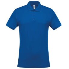 KARIBAN Férfi galléros piké póló, rövid ujjú, Kariban KA254, Light Royal Blue-2XL