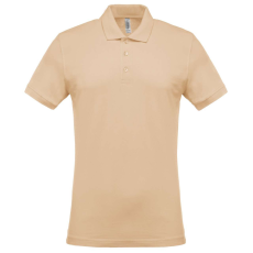 KARIBAN Férfi galléros piké póló, rövid ujjú, Kariban KA254, Light Sand-XL
