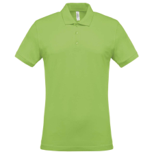 KARIBAN Férfi galléros piké póló, rövid ujjú, Kariban KA254, Lime-2XL férfi póló