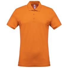 KARIBAN Férfi galléros piké póló, rövid ujjú, Kariban KA254, Orange-XL