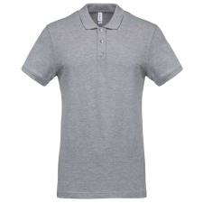 KARIBAN Férfi galléros piké póló, rövid ujjú, Kariban KA254, Oxford Grey-3XL férfi póló