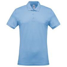 KARIBAN Férfi galléros piké póló, rövid ujjú, Kariban KA254, Sky Blue-4XL férfi póló