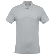 KARIBAN Férfi galléros piké póló, rövid ujjú, Kariban KA254, Snow Grey-XL férfi póló