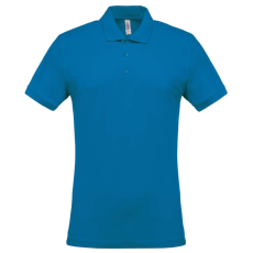 KARIBAN Férfi galléros piké póló, rövid ujjú, Kariban KA254, Tropical Blue-2XL