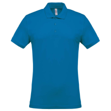 KARIBAN Férfi galléros piké póló, rövid ujjú, Kariban KA254, Tropical Blue-4XL férfi póló