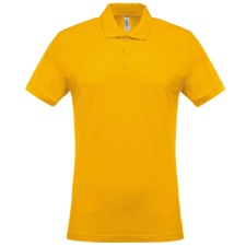 KARIBAN Férfi galléros piké póló, rövid ujjú, Kariban KA254, Yellow-3XL férfi póló
