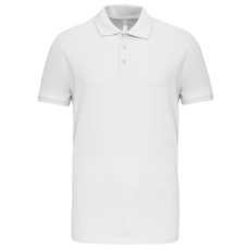 KARIBAN Férfi galléros piké sztreccs póló, Kariban KA239, White-3XL