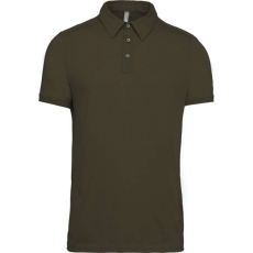 KARIBAN Férfi galléros rövid ujjú jersey póló, Kariban KA262, Light Khaki-L