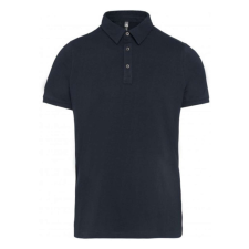 KARIBAN Férfi galléros rövid ujjú jersey póló, Kariban KA262, Navy-3XL férfi póló