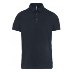 KARIBAN Férfi galléros rövid ujjú jersey póló, Kariban KA262, Navy-S