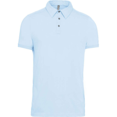 KARIBAN Férfi galléros rövid ujjú jersey póló, Kariban KA262, Sky Blue-L