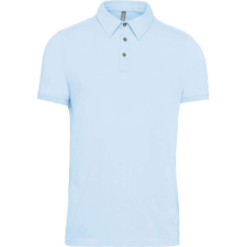 KARIBAN Férfi galléros rövid ujjú jersey póló, Kariban KA262, Sky Blue-XL férfi póló
