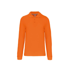 KARIBAN Férfi hosszú ujjú galléros piké póló, Kariban KA243, Orange-XL