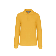 KARIBAN Férfi hosszú ujjú galléros piké póló, Kariban KA243, Yellow-2XL
