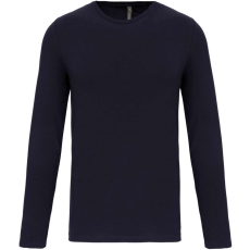 KARIBAN Férfi hosszú ujjú kereknyakú sztreccs póló, Kariban KA3016, Navy-2XL