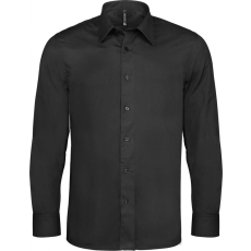 KARIBAN Férfi ing Kariban KA529 Long-Sleeved Cotton/Elastane Shirt -3XL, Black