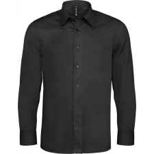 KARIBAN Férfi ing Kariban KA529 Long-Sleeved Cotton/Elastane Shirt -L, Black férfi ing