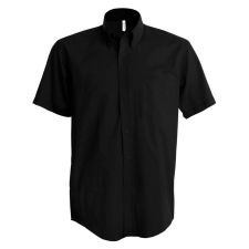 KARIBAN Férfi ing Kariban KA531 Short-Sleeved Cotton/Elastane Shirt -3XL, Black férfi ing